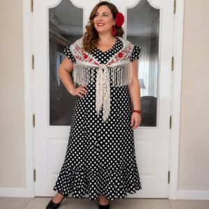 Vestido Flamenca Lunares - Talla Grande