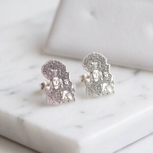 Pendientes Virgen de Gracia – Plata de Ley