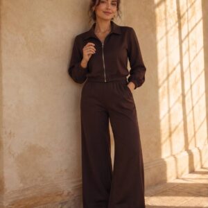 Conjunto chaqueta bomber y pantalón globo modelo Carlota
